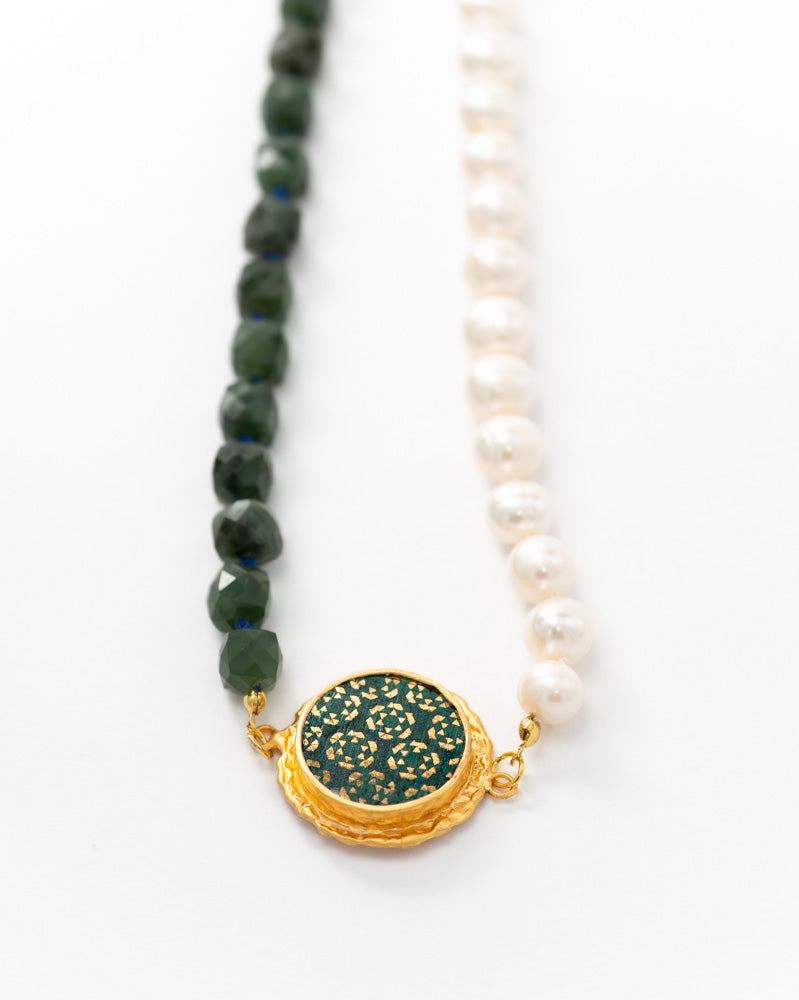 Shabdar | Tourmaline & Pearl | Necklace