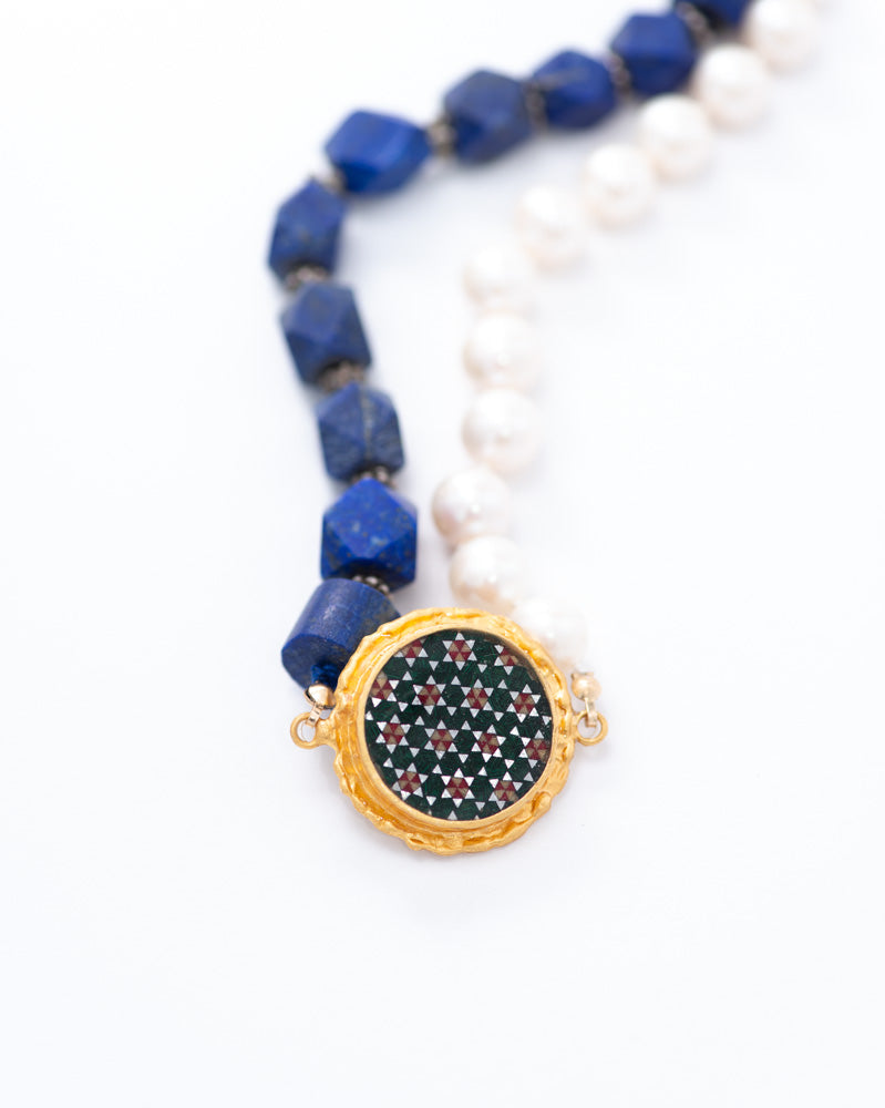 Aabi | Lapis & Pearl | Necklace