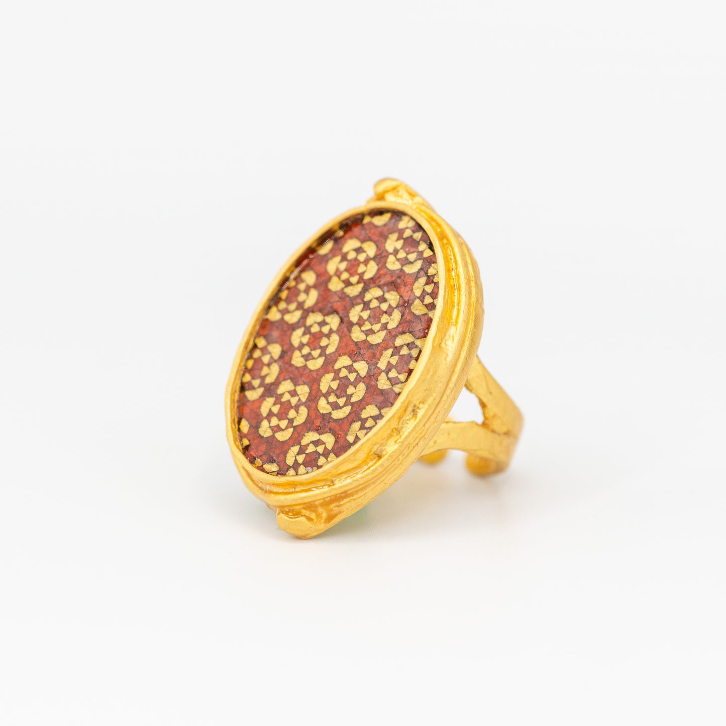 Shabdar | Orange | Oval Ring