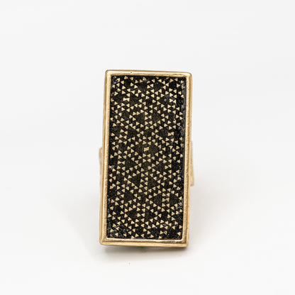 Tribal black | Rectangle Ring