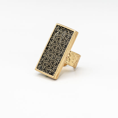 Tribal black | Rectangle Ring