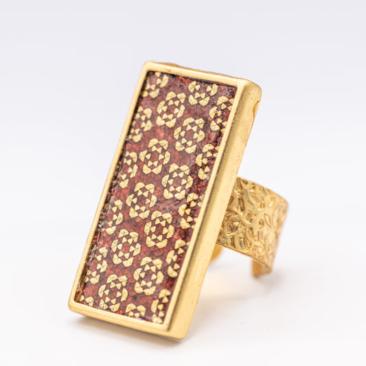 Shabdar| Orange | Rectangle Ring