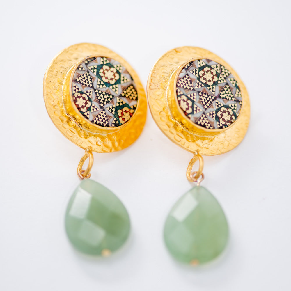 Pardis | Green Jade Dangle
