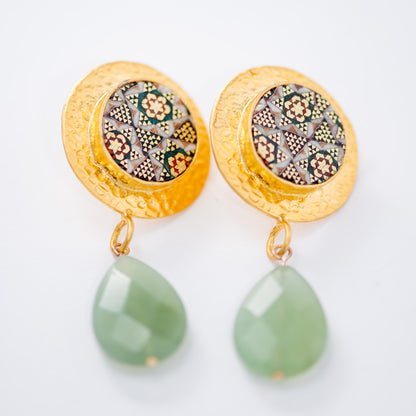 Pardis | Green Jade Dangle