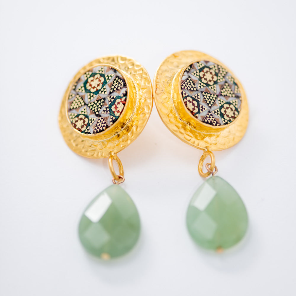 Pardis | Green Jade Dangle