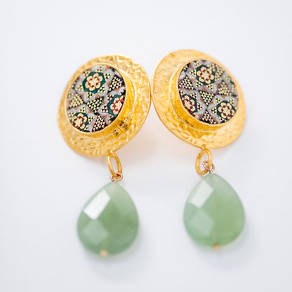 Pardis | Green Jade Dangle