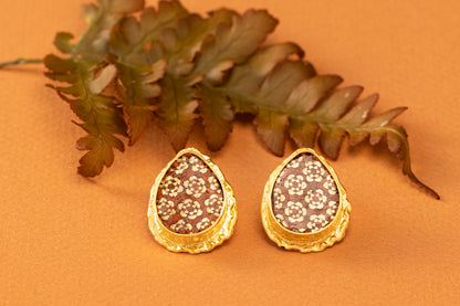 Orange | Triangle | teardrop stud