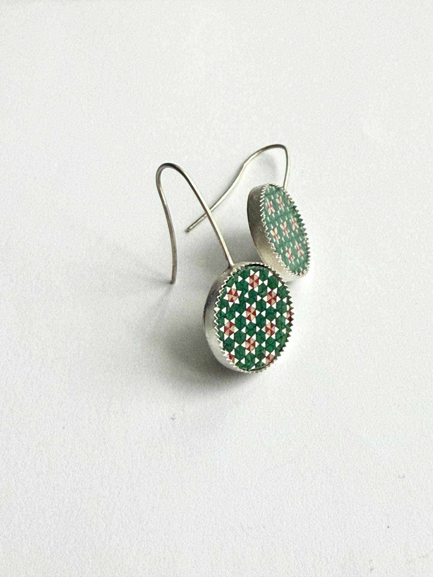 Tuka round Sterling silver Earrings