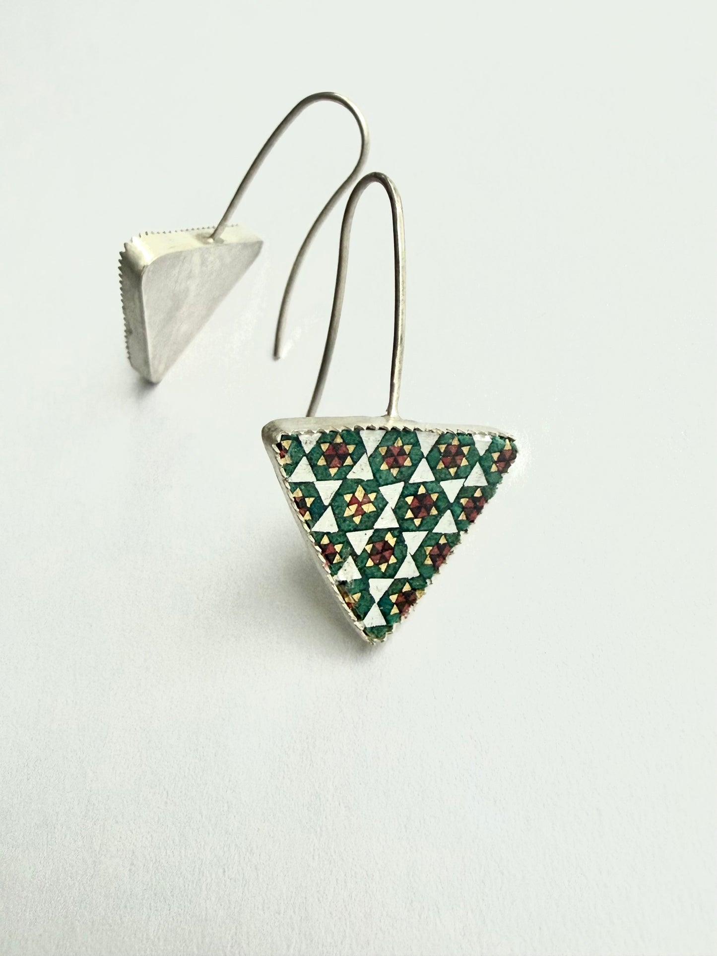 Afra triangle Sterling silver Earrings
