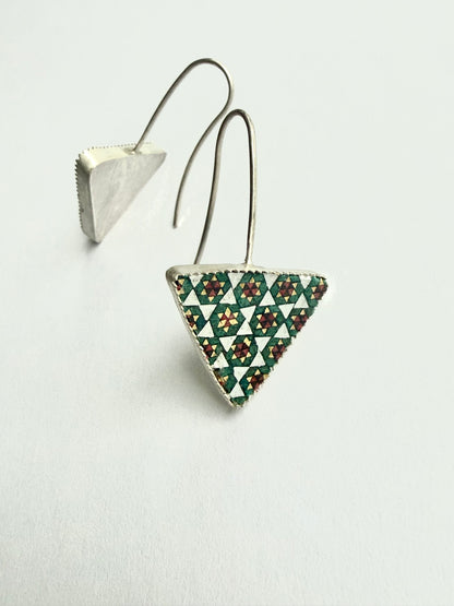 Afra triangle Sterling silver Earrings