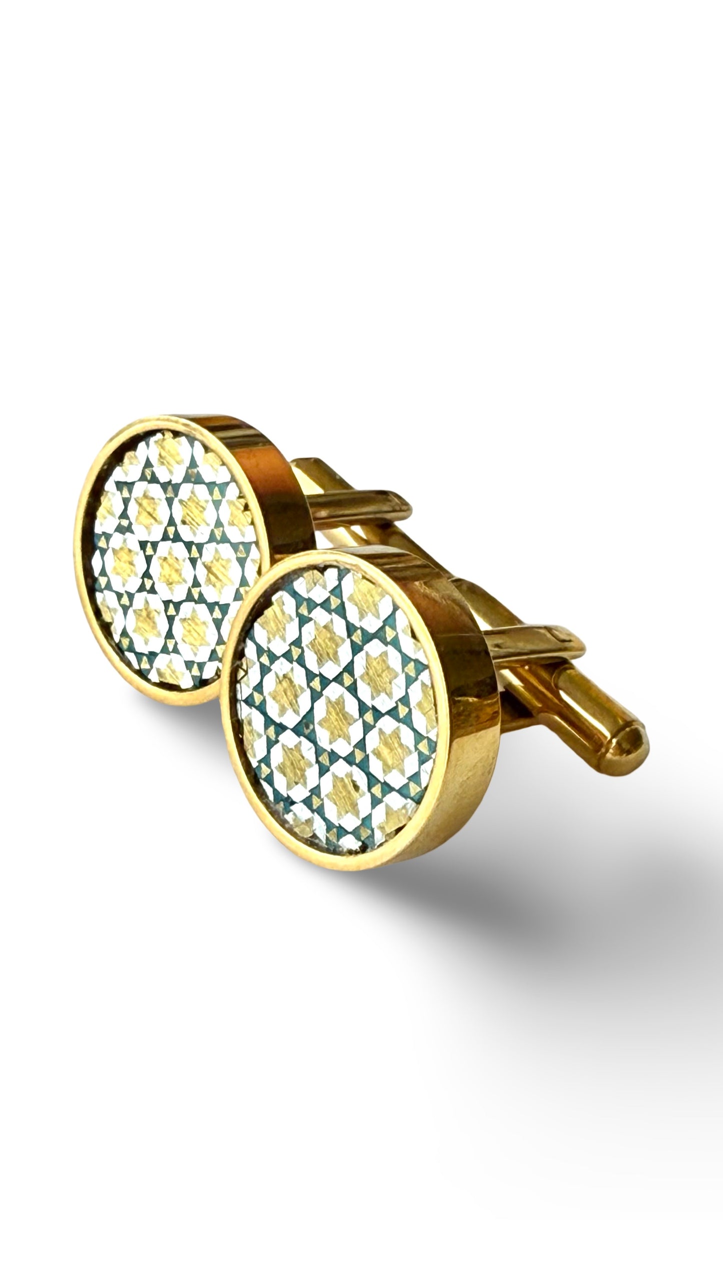 Cufflink - Gold plated Titanium Steel