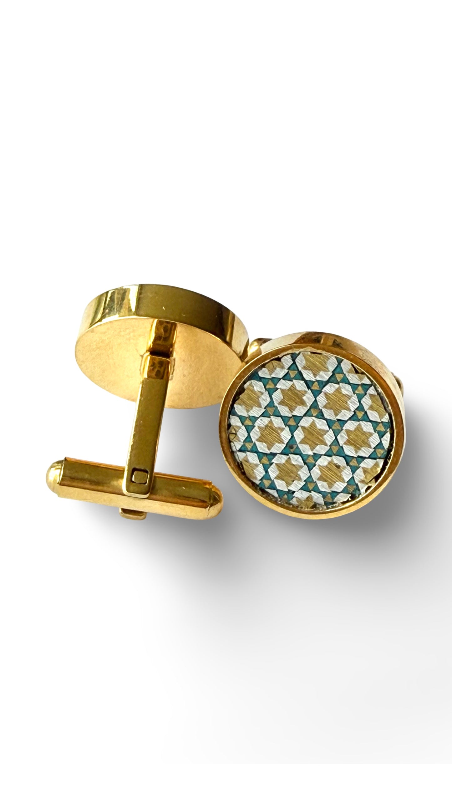 Cufflink - Gold plated Titanium Steel