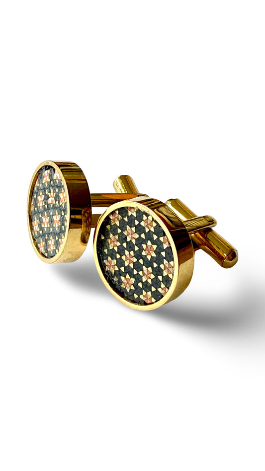 Cufflink - Gold plated Titanium Steel