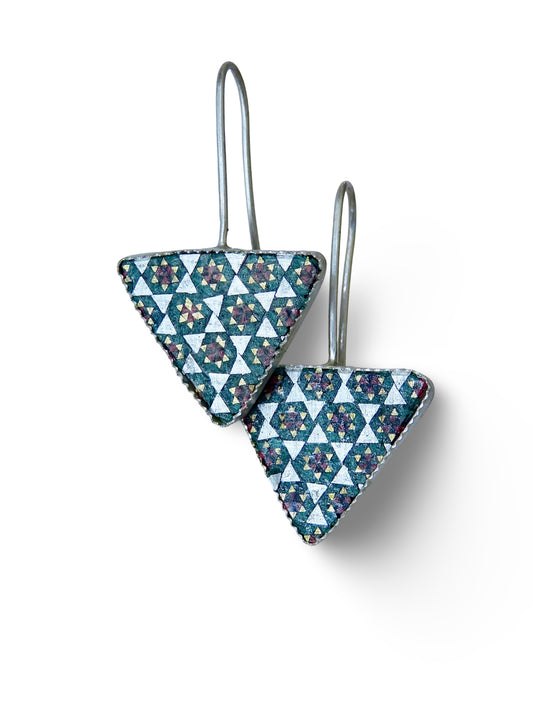Afra triangle Sterling silver Earrings
