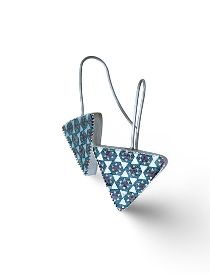 Afra triangle Sterling silver Earrings