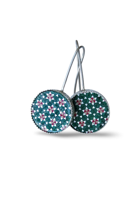 Tuka round Sterling silver Earrings